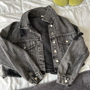 Black Jean Jacket from Shein
